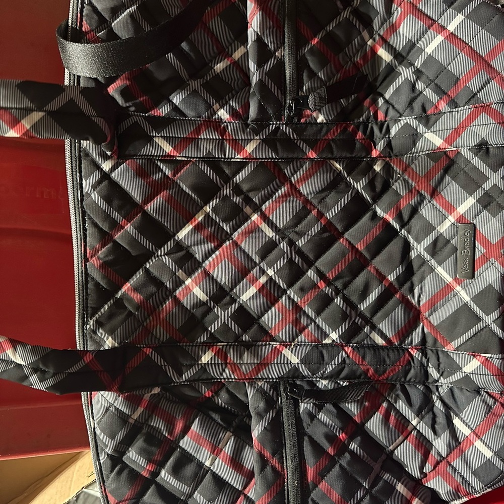Large Multi-Strap Tote Bag in Paris Plaid
